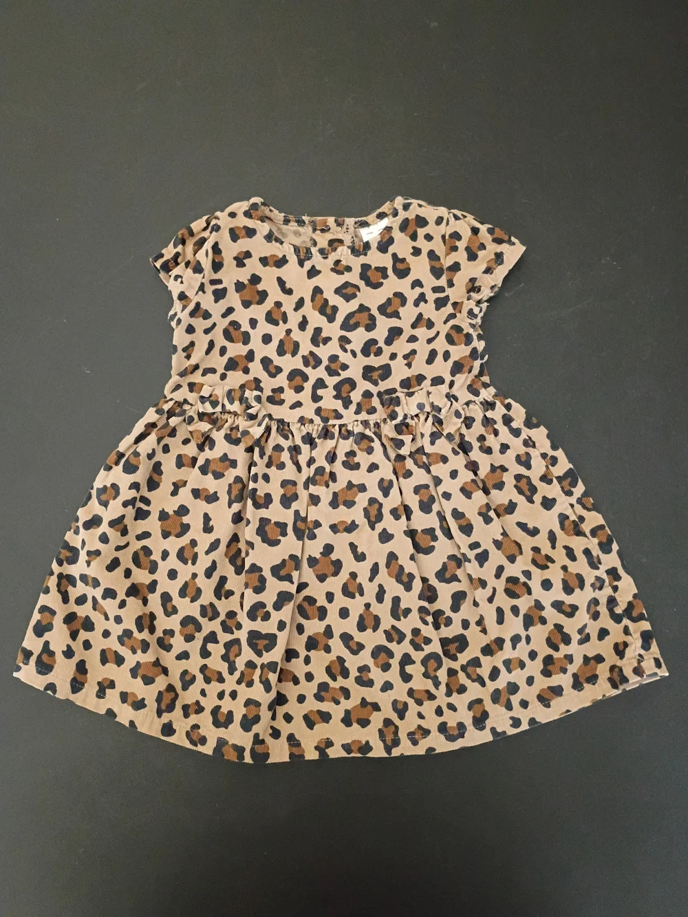 Carter's Baby Girls Leopard Cheetah Print Corduroy Dress Size 9 Months